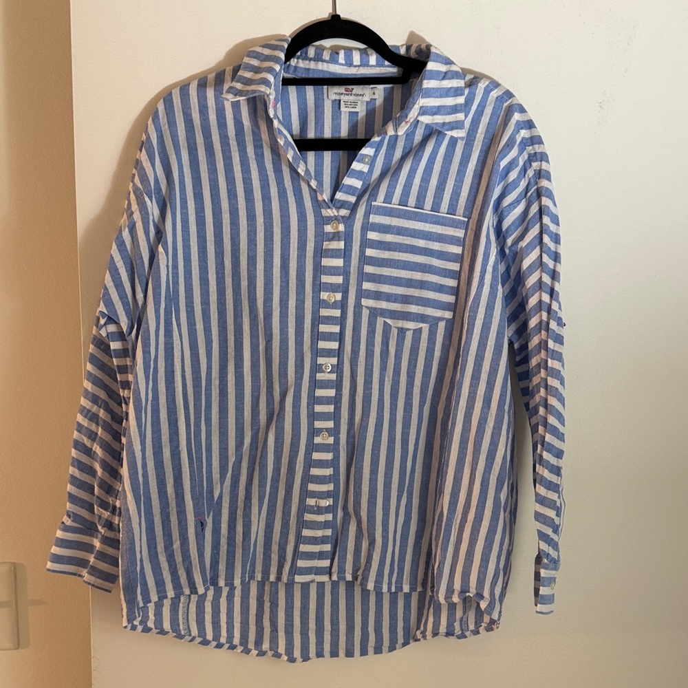 Linen button down top - image 1